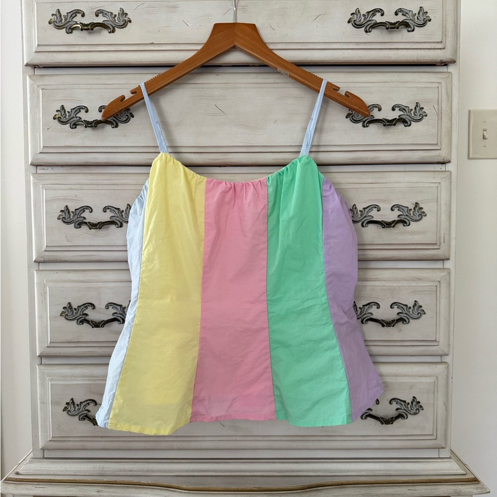 Pastel Striped Cotton Top